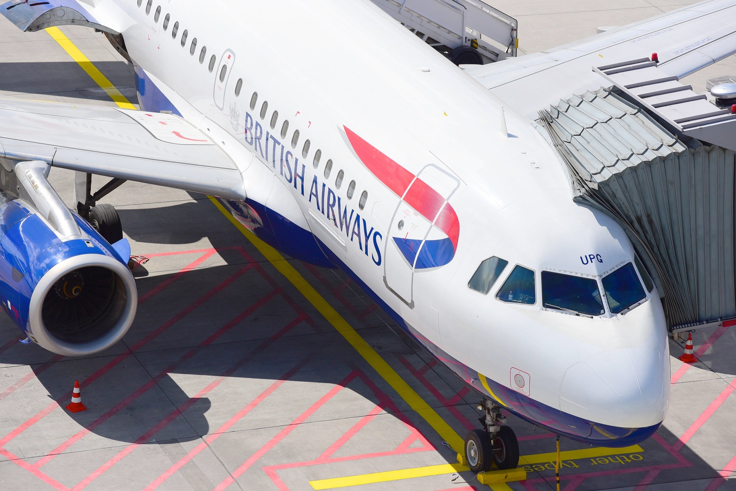 British Airways jet at the gate in Frankfurt