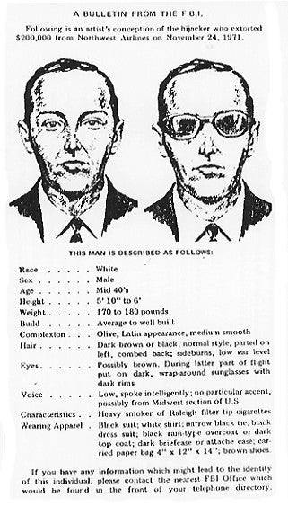 D. B. Cooper wanted poster