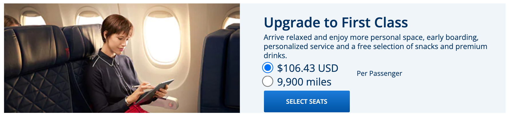 Delta mileage upgrade