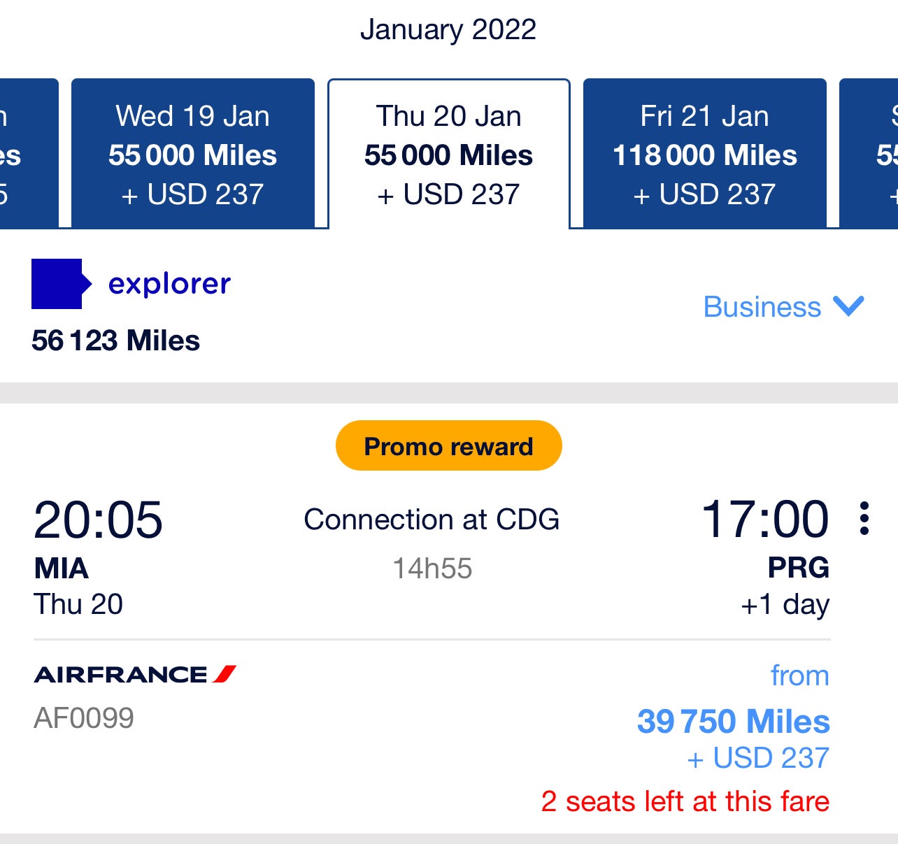 MIA to PRG Promo Reward