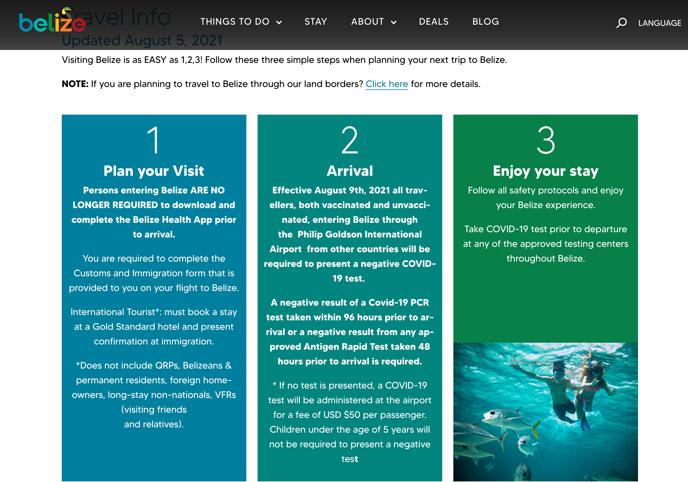 (Screenshot courtesy Belize Tourism Board)