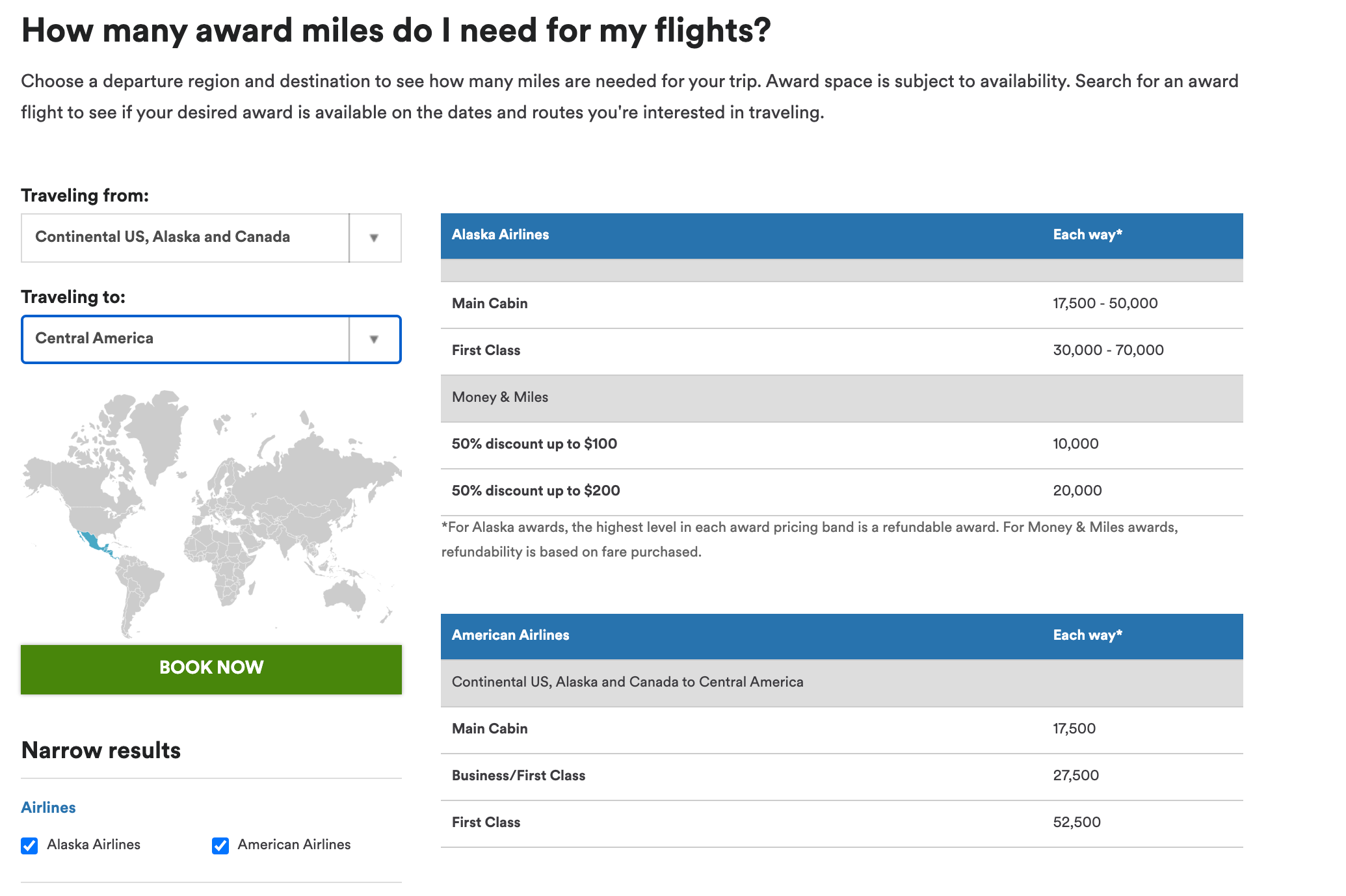(Screenshot courtesy Alaska Airlines)