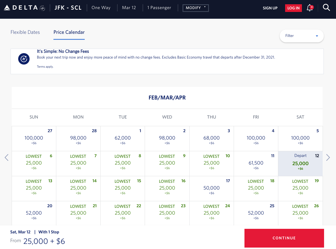 Delta LATAM Step 2 Flexible Dates