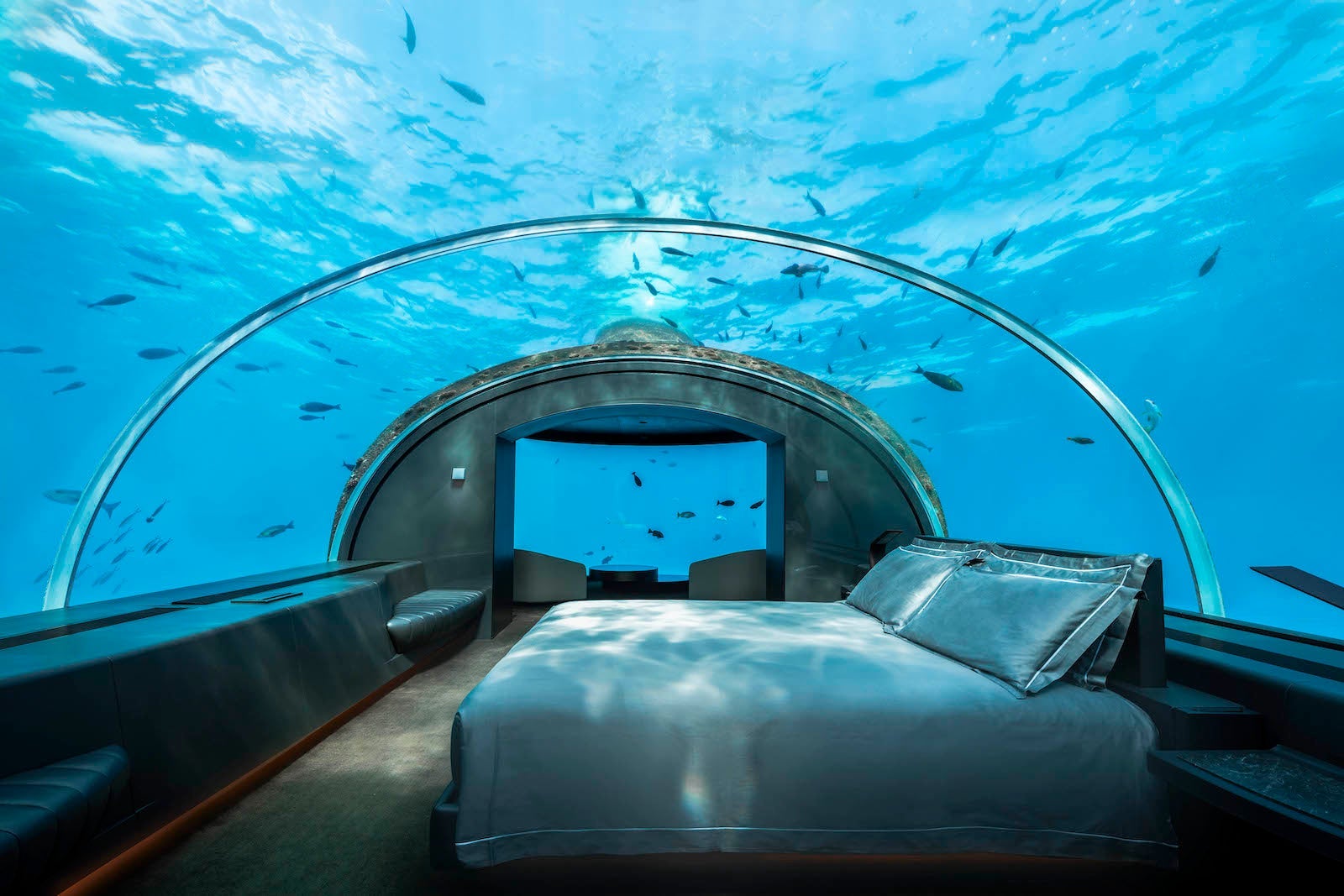 underwater hotel room