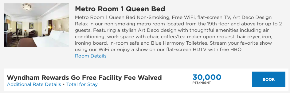 Wyndham award stay at The New Yorker