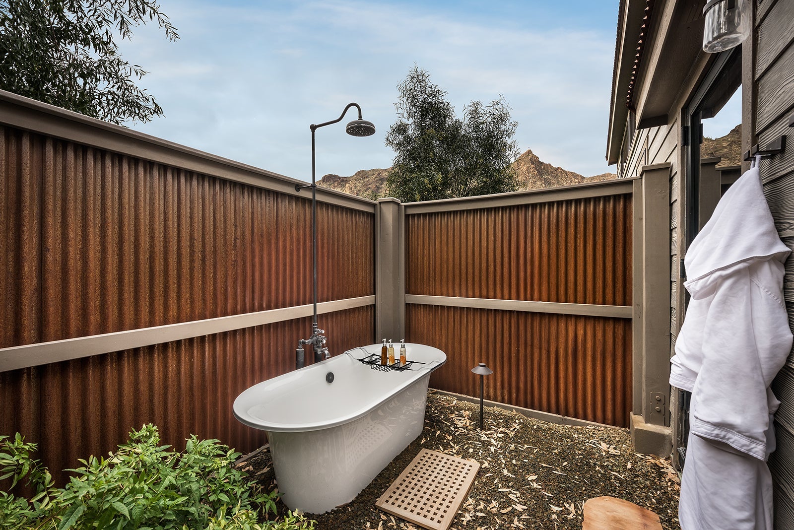 Castle Hot Springs outdoor shower