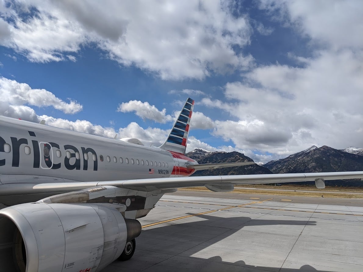 aa plane in jackson wyoming