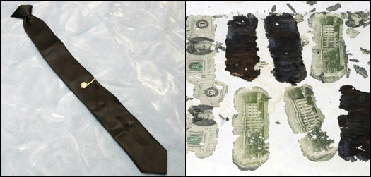 D.B. Cooper's tie and money
