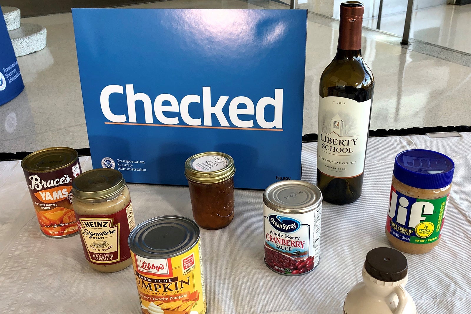 TSA checked bag holiday food