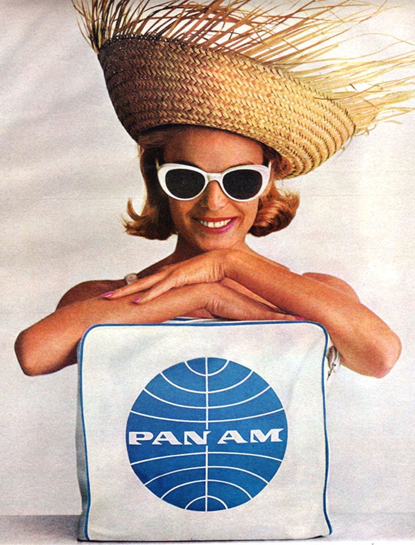 1960 Pan Am Caribbean ad bag