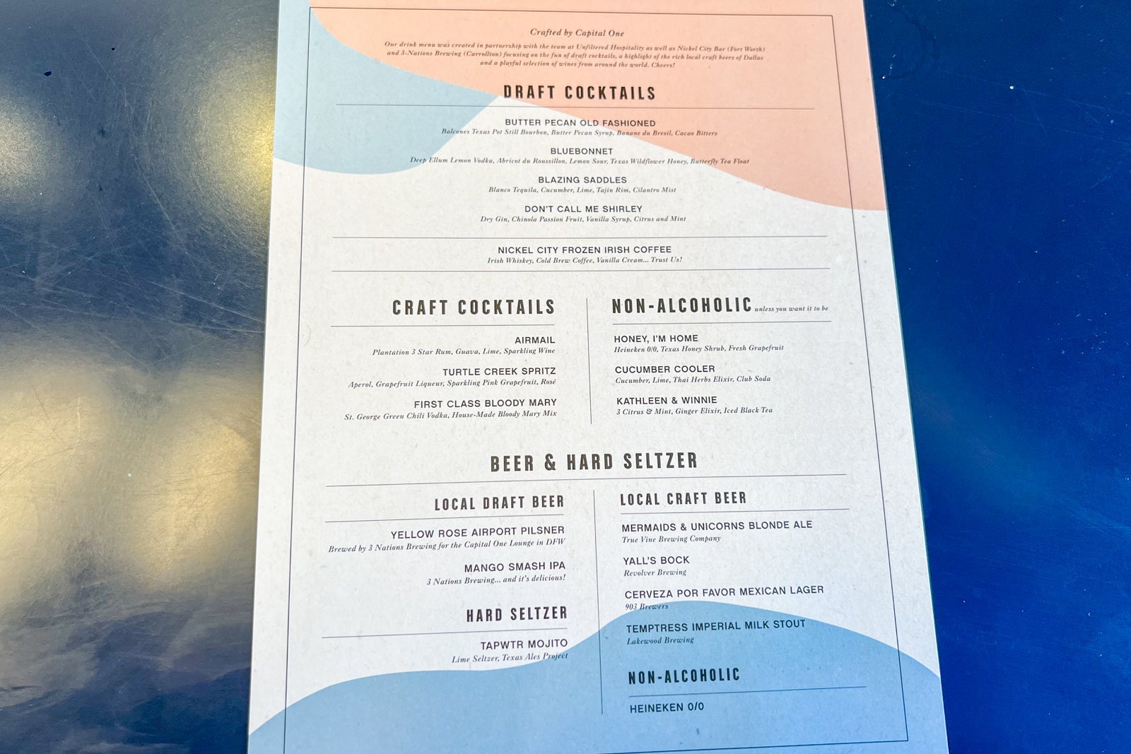 Capital One Lounge DFW food