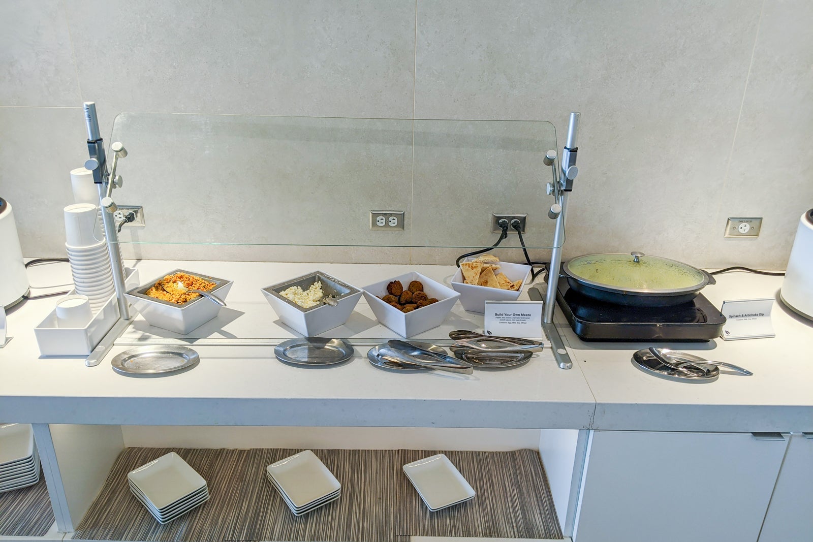 Food at the DFW Terminal D Admirals Club