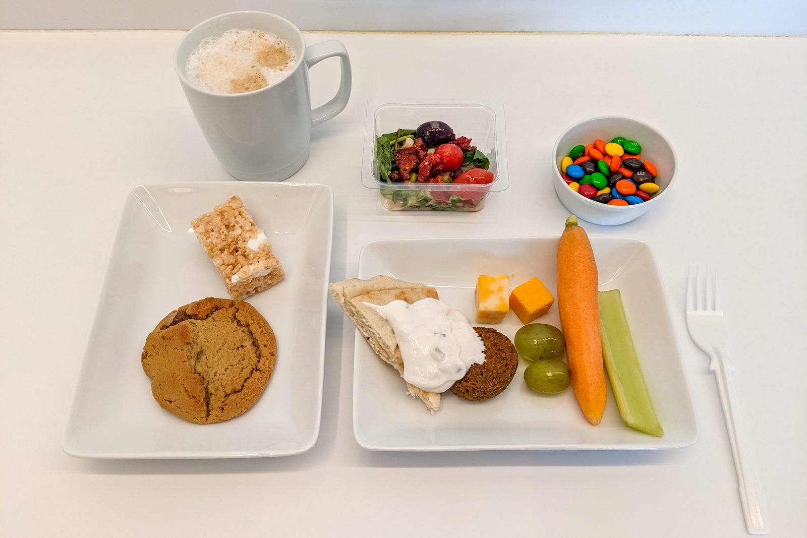 Food at the DFW Terminal D Admirals Club