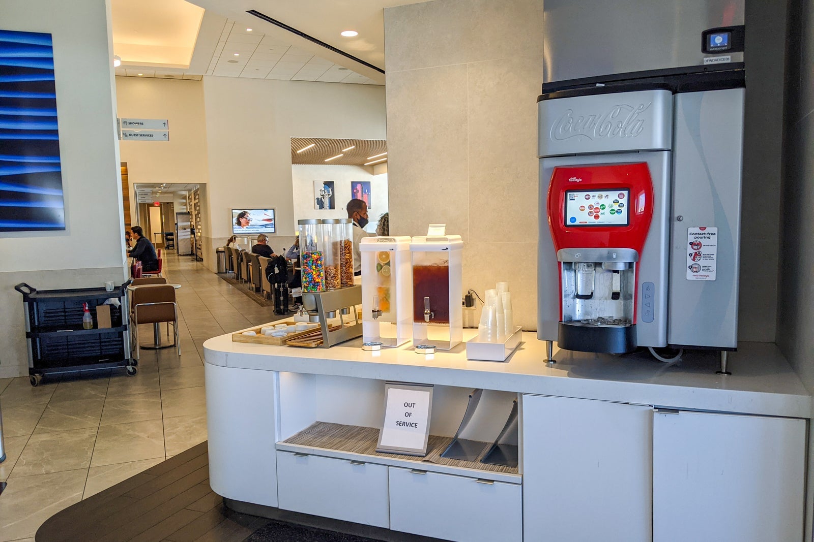 Food at the DFW Terminal D Admirals Club