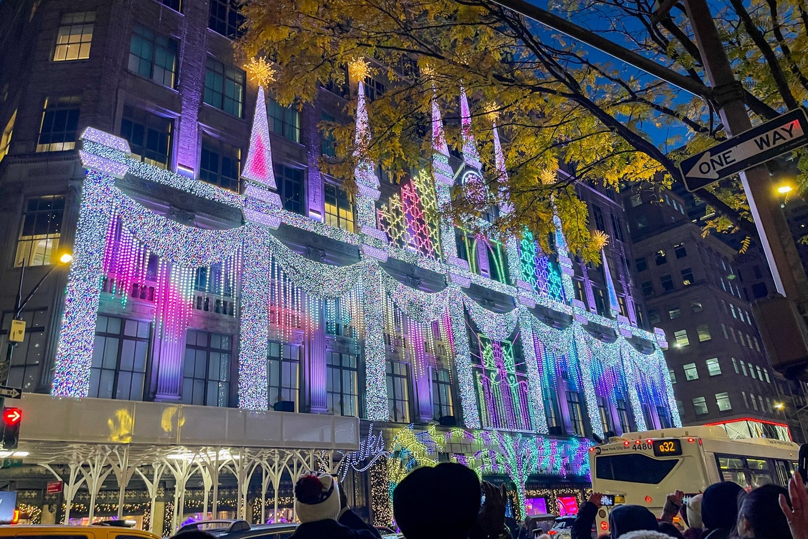 Saks light show.