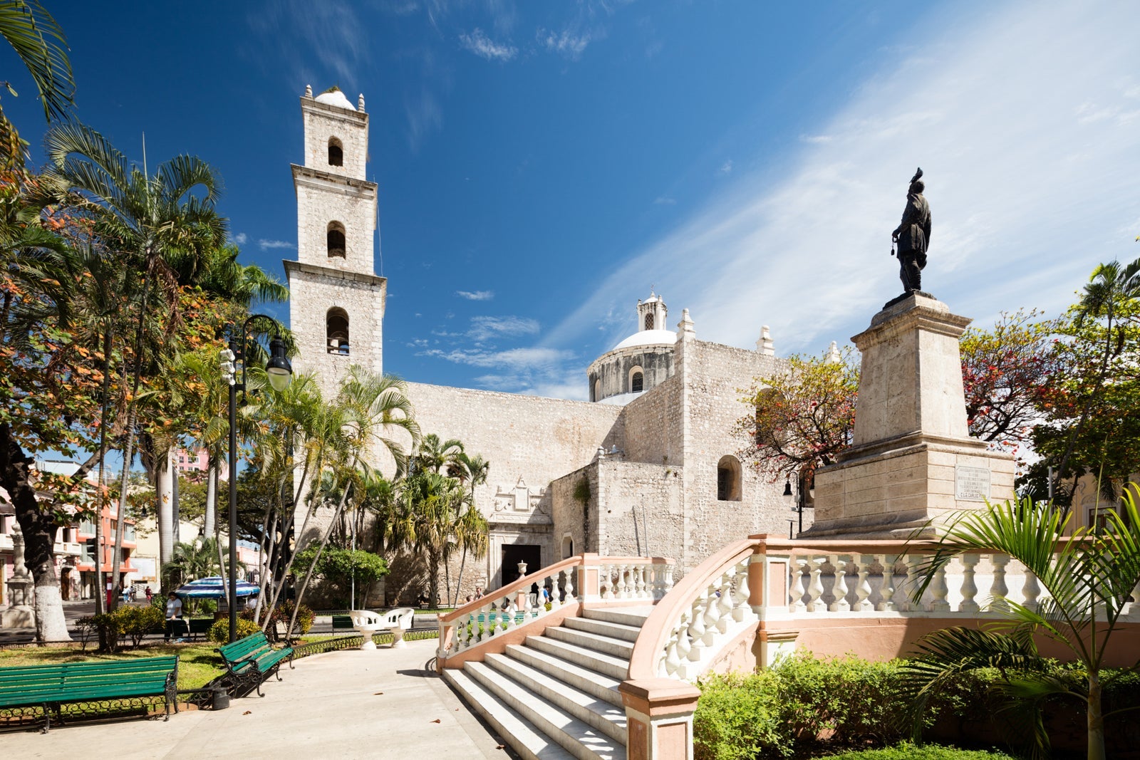 A cathedral in Merida, Mexico