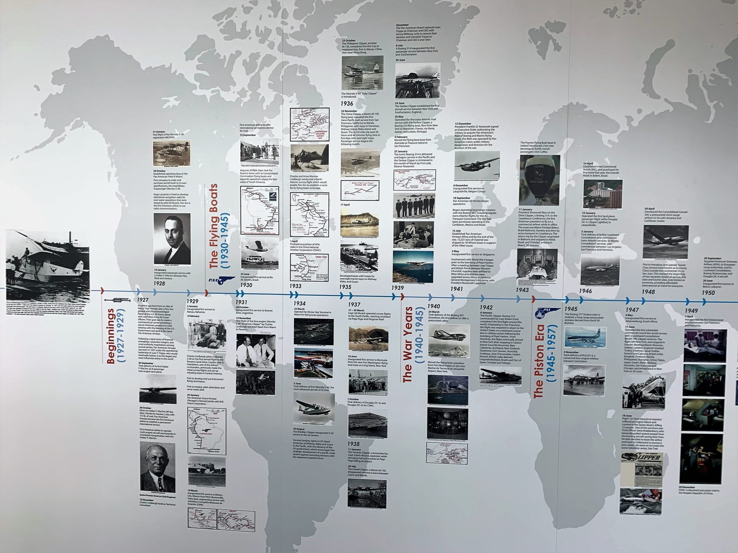 New timeline exhibit Pan Am Museum