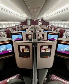 Boeing 787-9 business class on Qatar Airways
