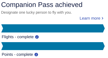 companion pass achieved tracker