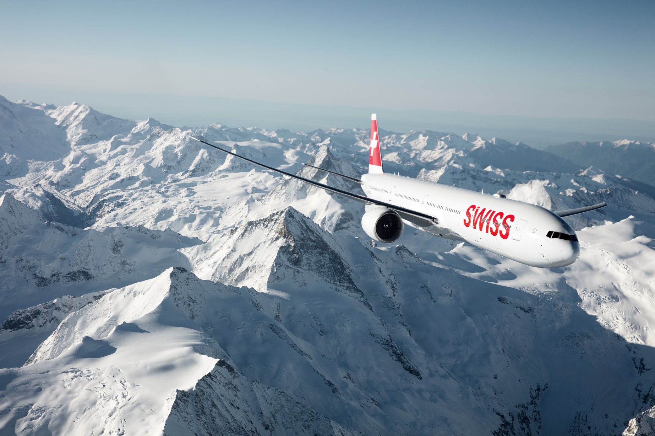Swiss Air flight. (Screenshot courtesy Switzerland tourism)