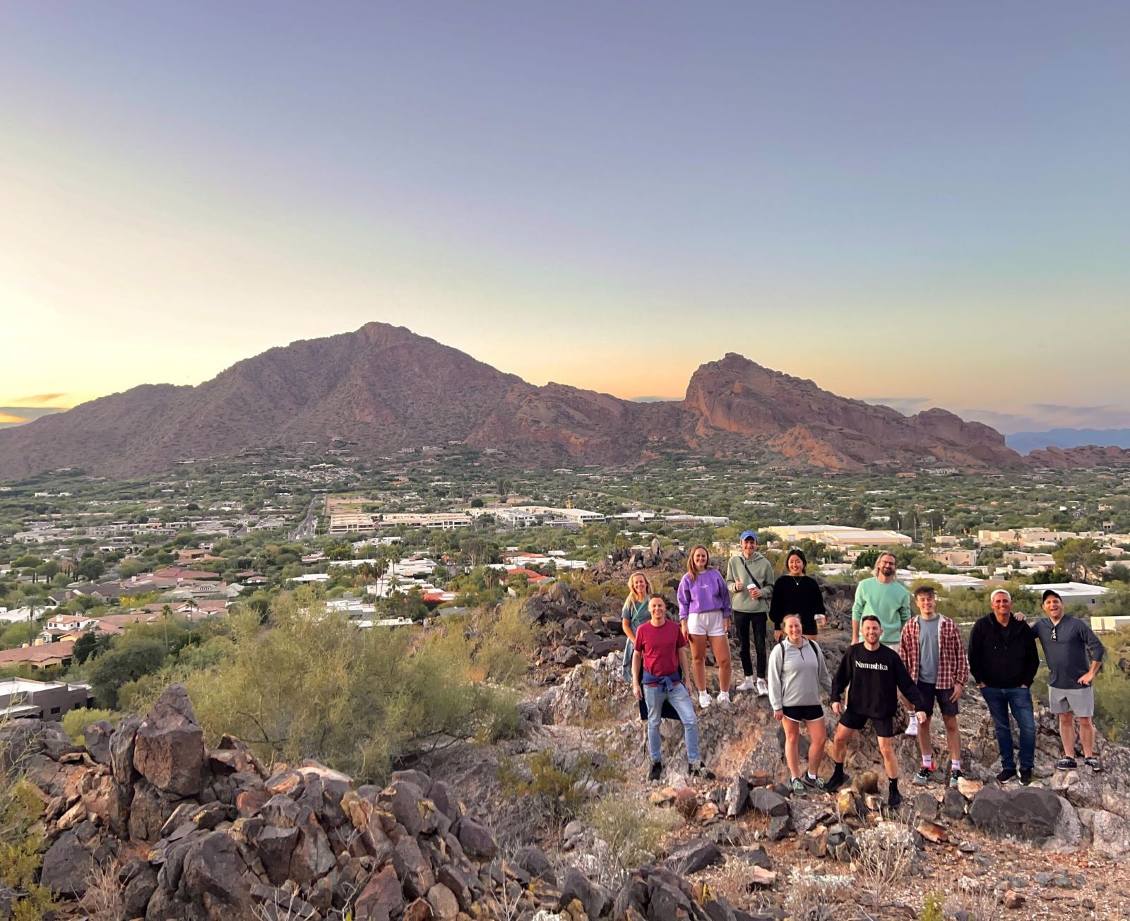TPG staff hike in Scottsdale Arizona.