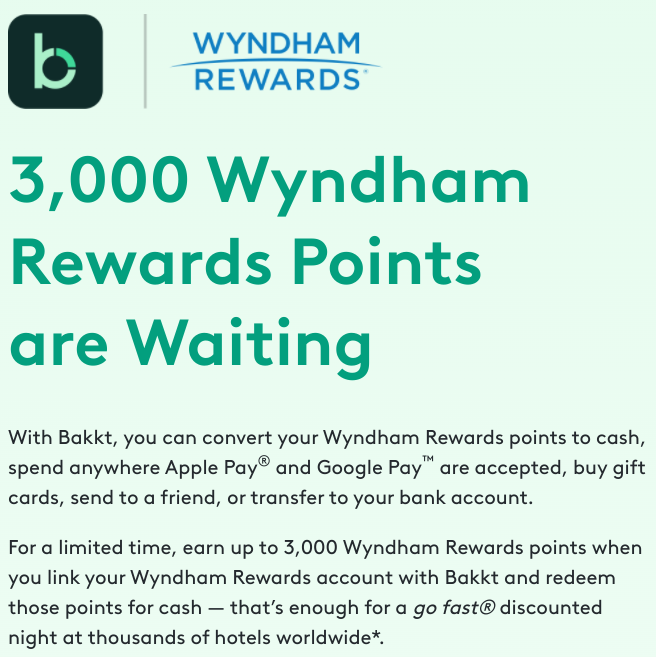 bakkt wyndham promo