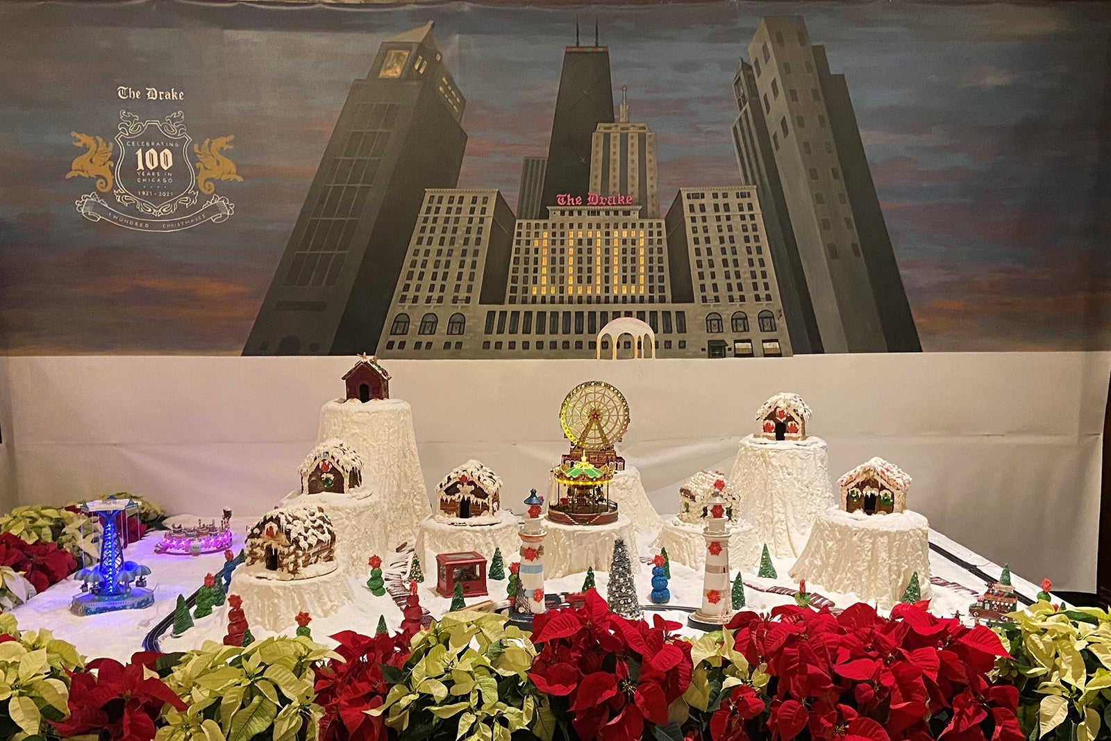 Drake Hotel gingerbread village
