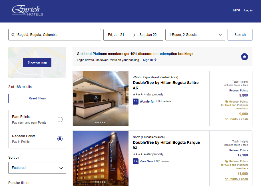 Malaysia Enrich Hotels booking