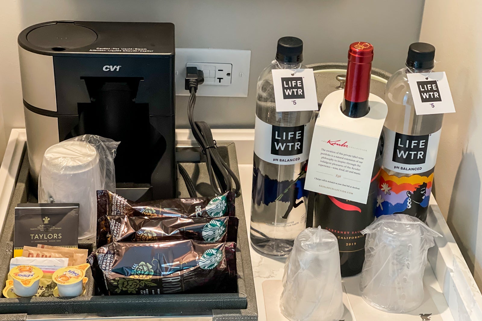 Wet bar at the JW Marriott Savannah Plant Riverside