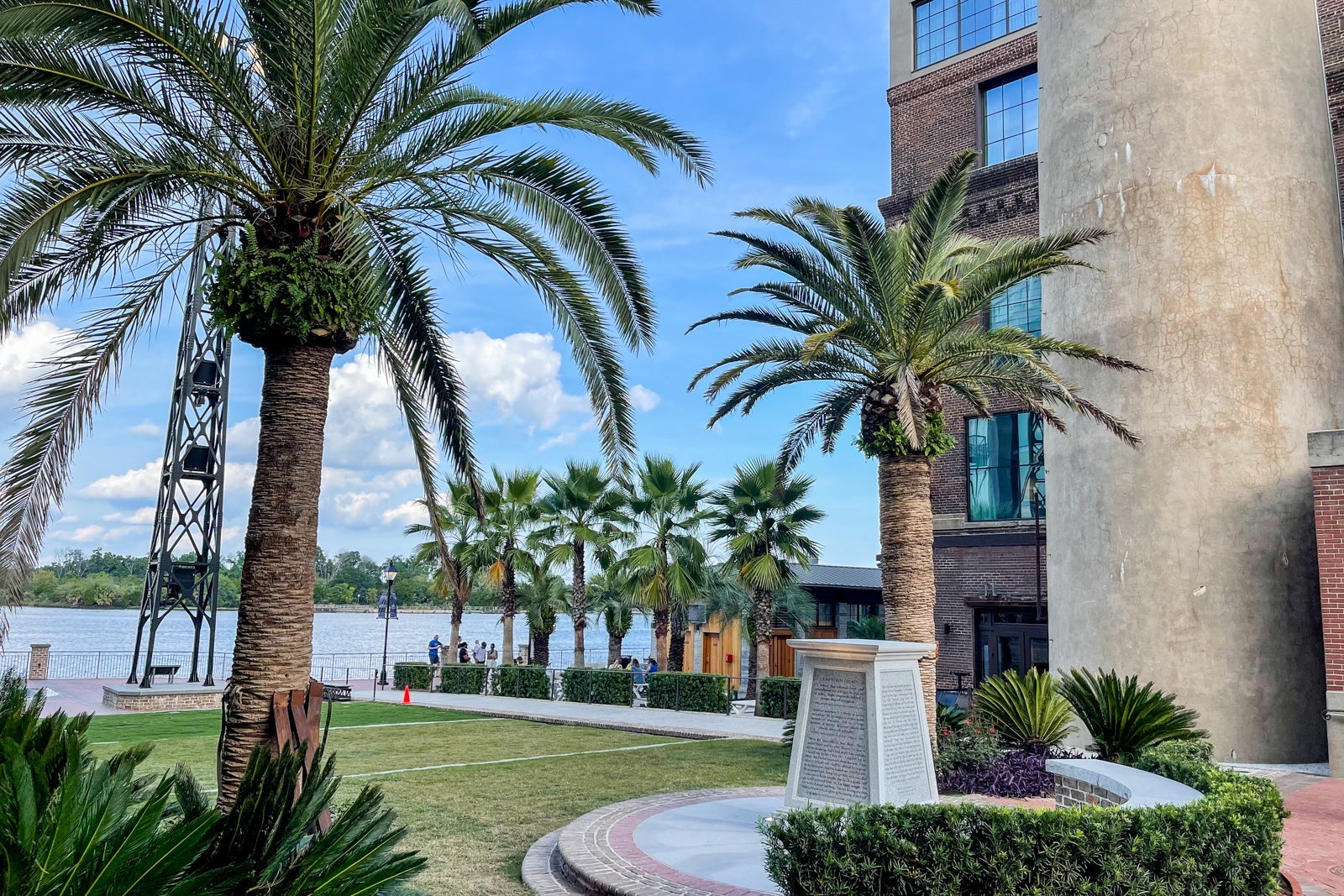 View of the river from the front entrance of the JW Marriott Savannah Plant Riverside