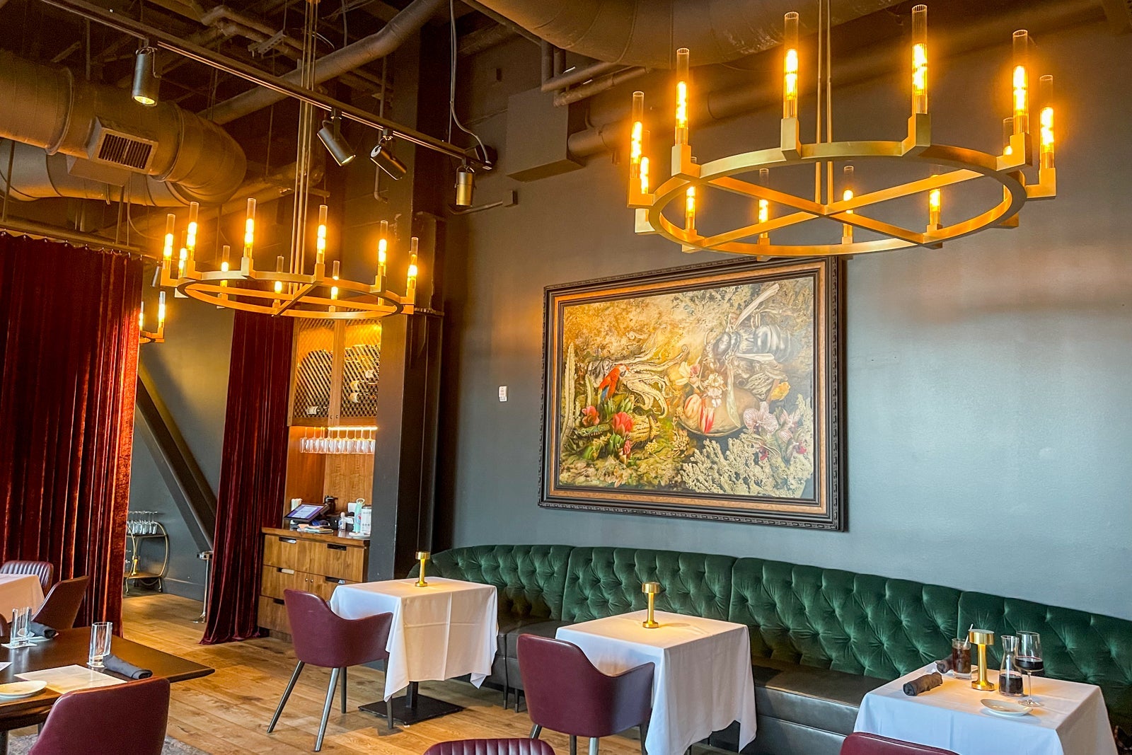 Stone & Webster Chophouse dining room at the JW Marriott Savannah Plant Riverside District