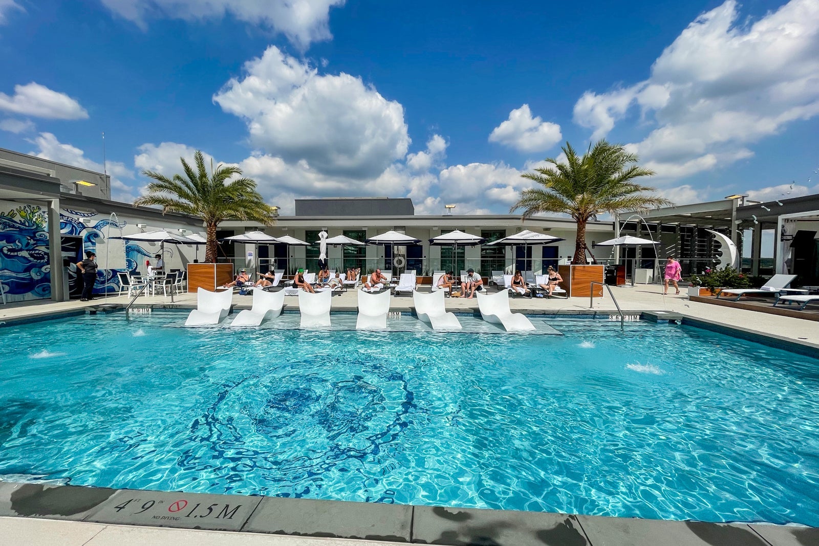 Rooftop pool at the JW Marriott Savannah Plant Riverside