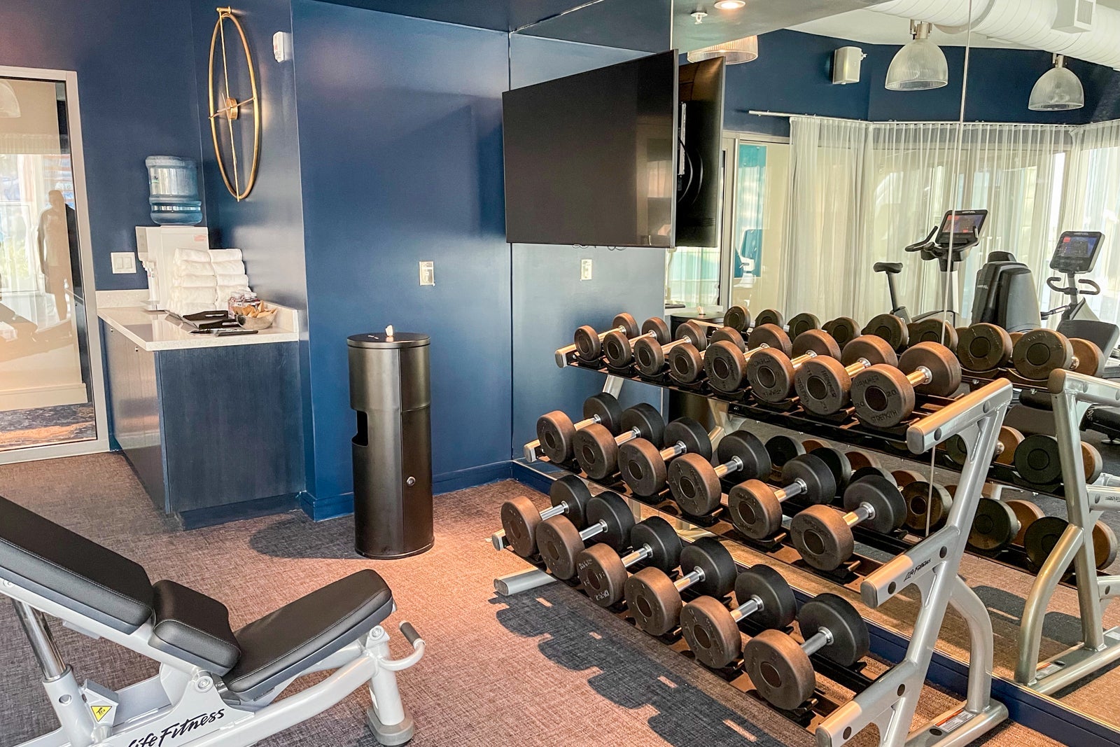 Multiple fitness centers at the JW Marriott Plant Riverside District