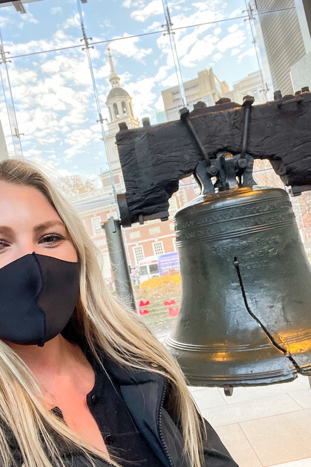 TPG staffer with the Liberty Bell in Philadelphia