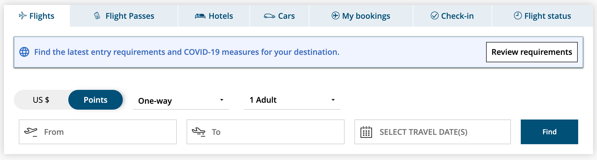 Aeroplan search