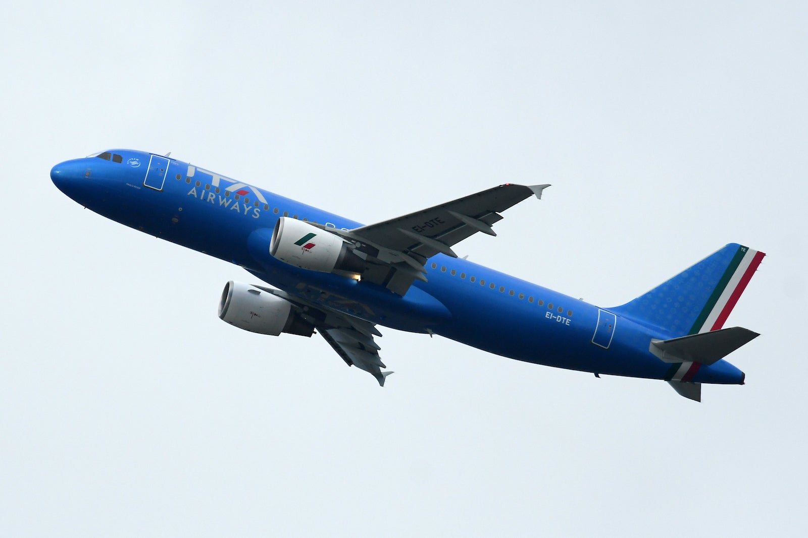 First official flight of the Airbus A320-216 Code ITY2044 with the new colors of the Italian flag carrier ITA Airways departed from Rome Fiumucino on Christmas Eve to Milan Linate. Fiumicino (Italy), December 24th, 2021
