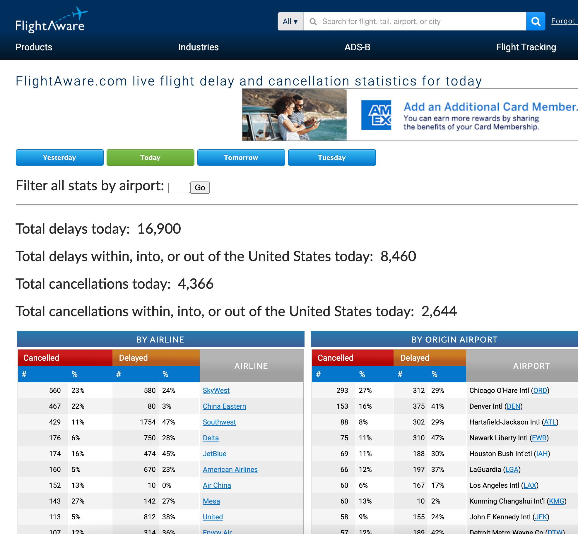 (Screenshot courtesy Flight Aware)
