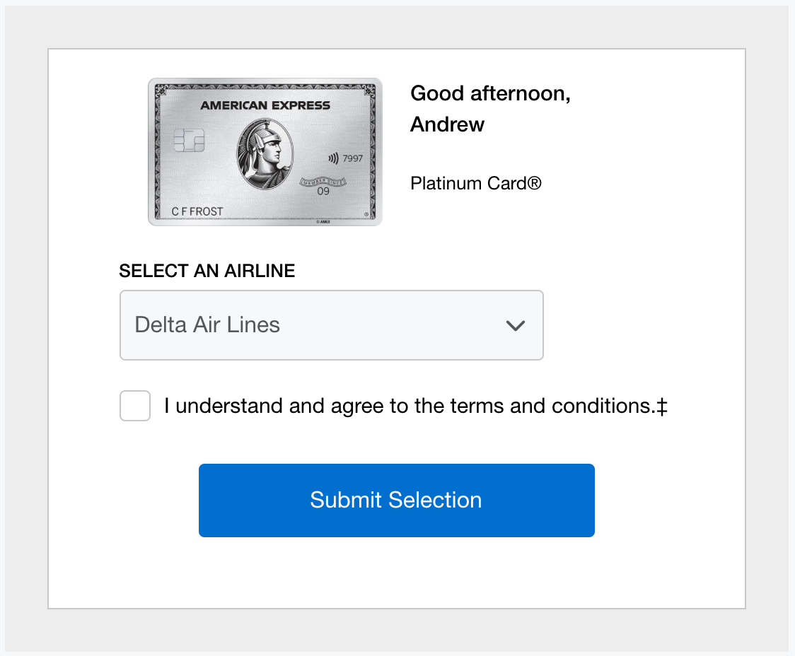 Selecting Amex Airline Credit