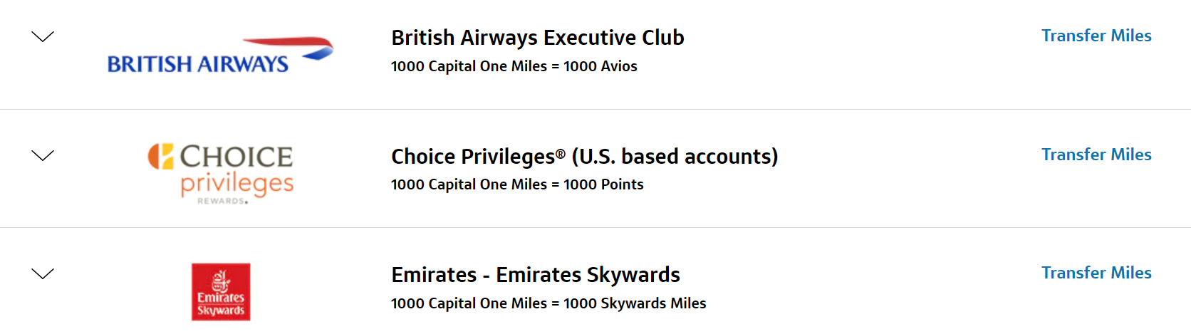 Transfer Capital One miles