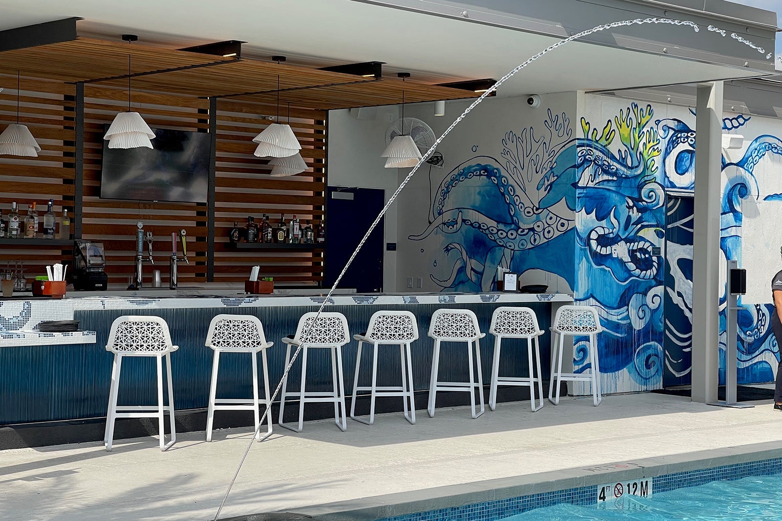 Rooftop pool bar at JW Marriott Savannah Plant Riverside District