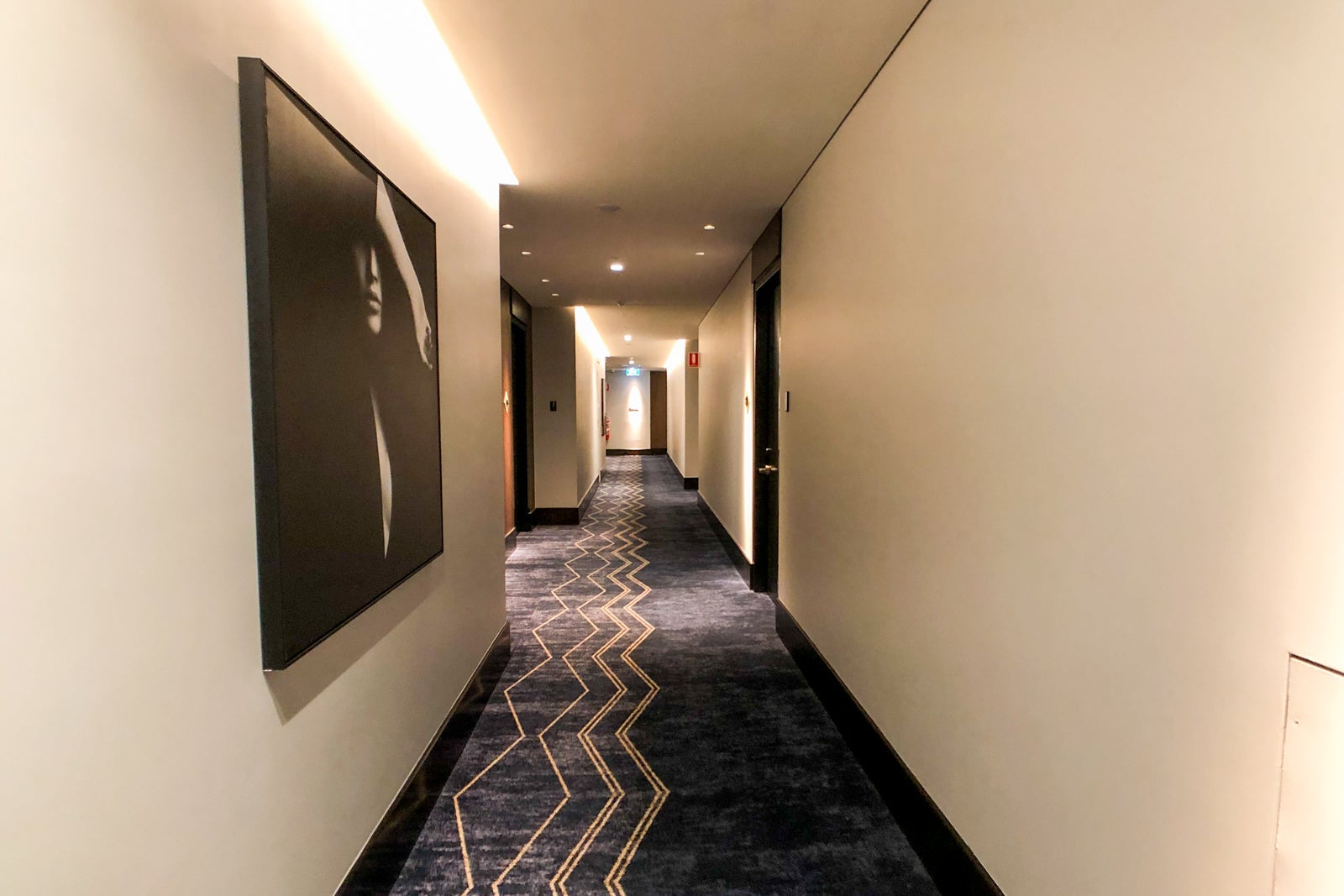 Hotel hallway.