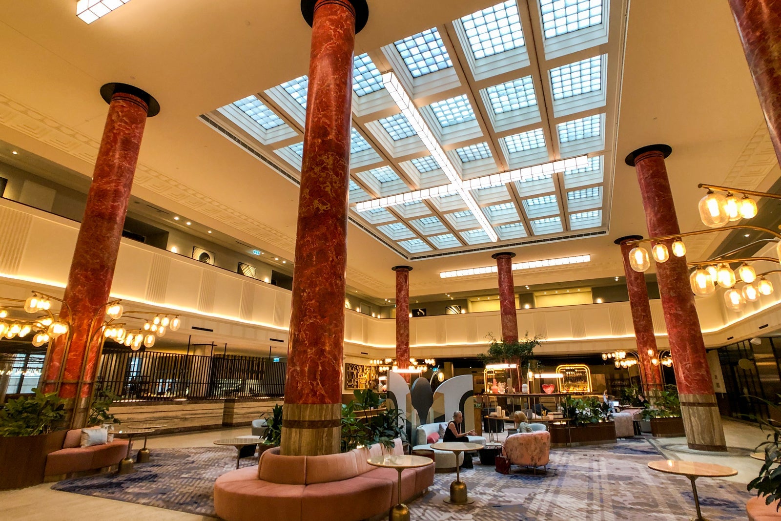 Hotel reception area.