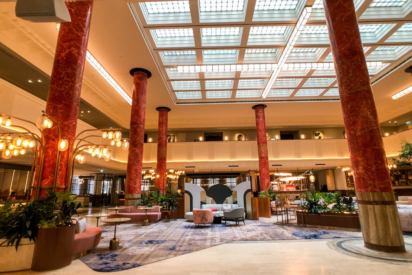 Hotel reception area.