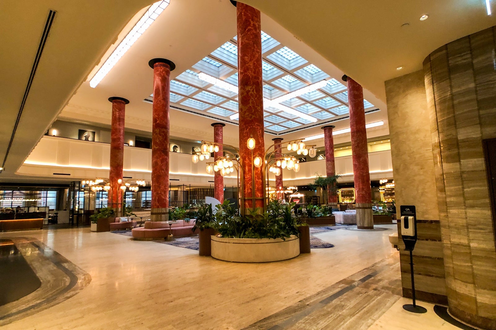 Hotel reception area.