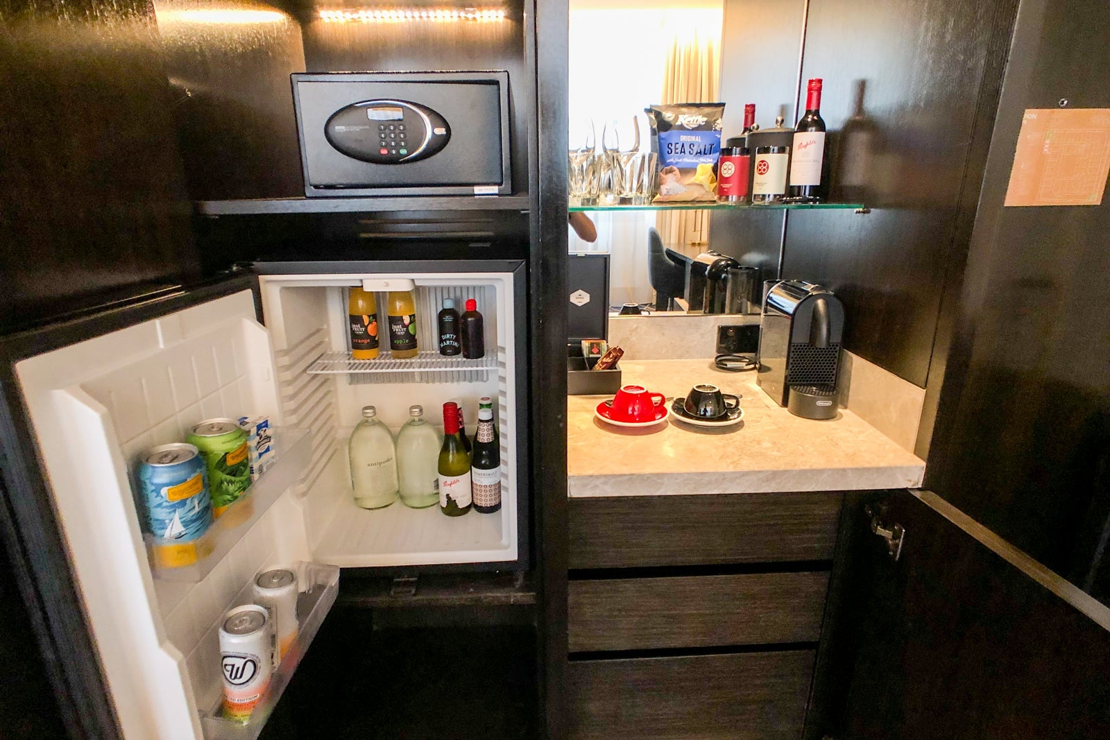 Minifridge contents.