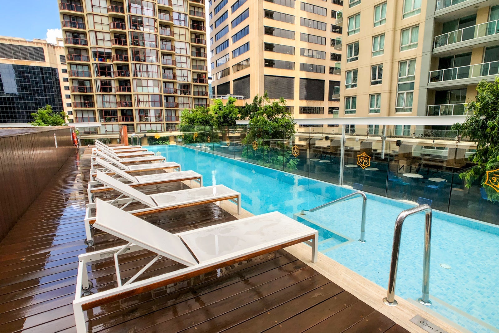 Rooftop pool.
