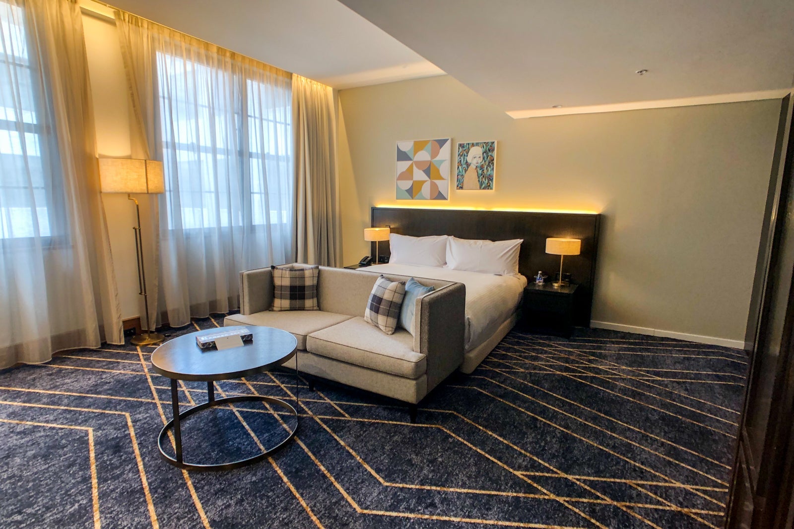 Hotel room interior.