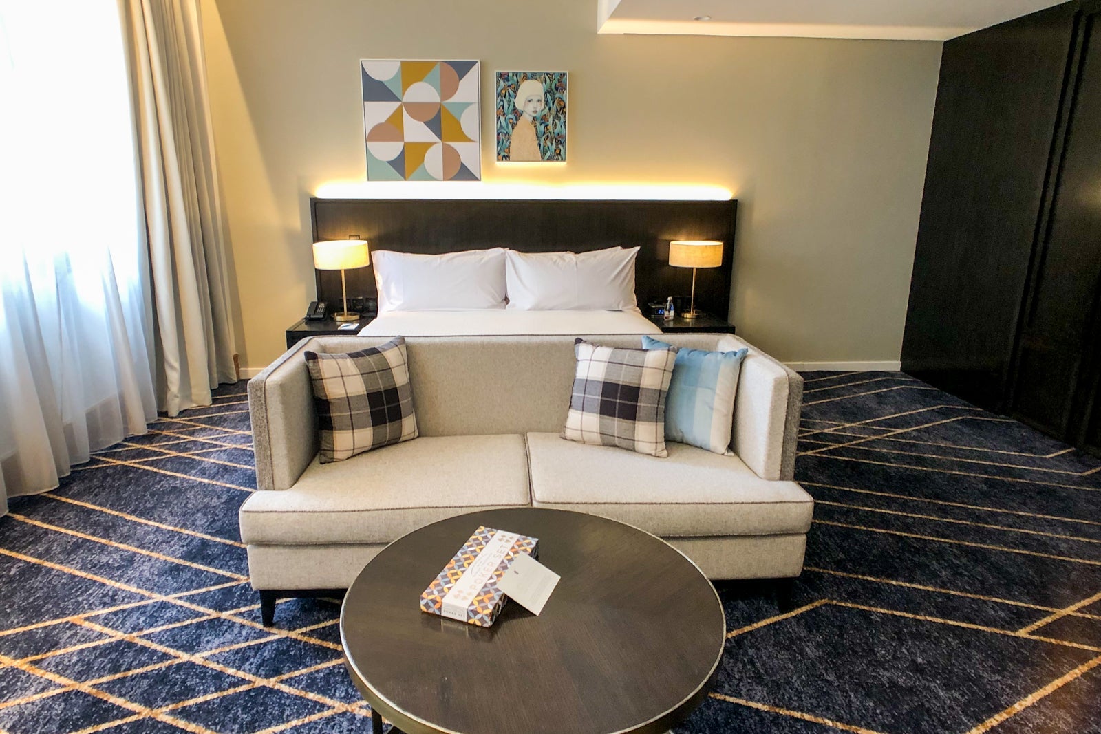 Hotel room interior.