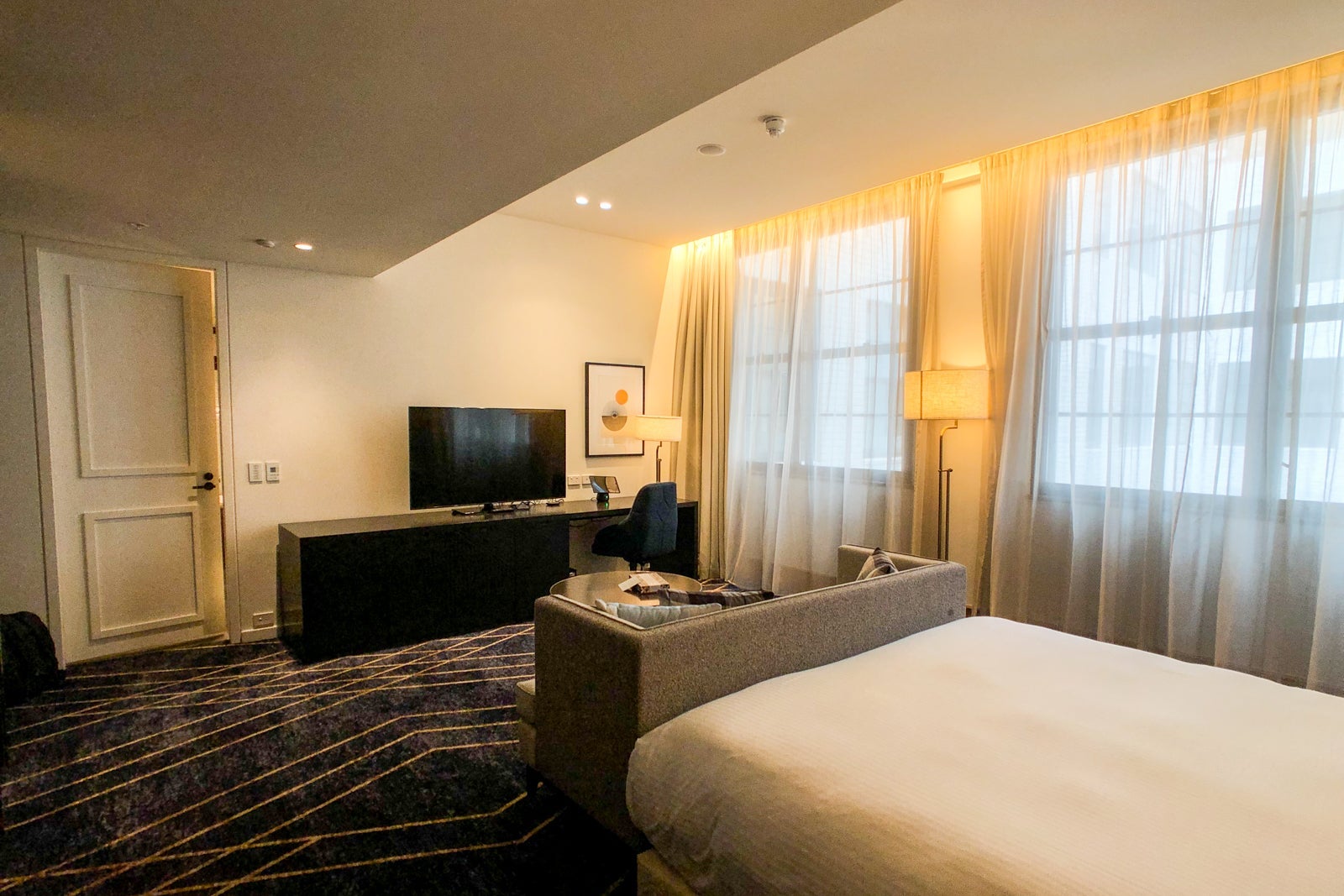 View of interior of room.