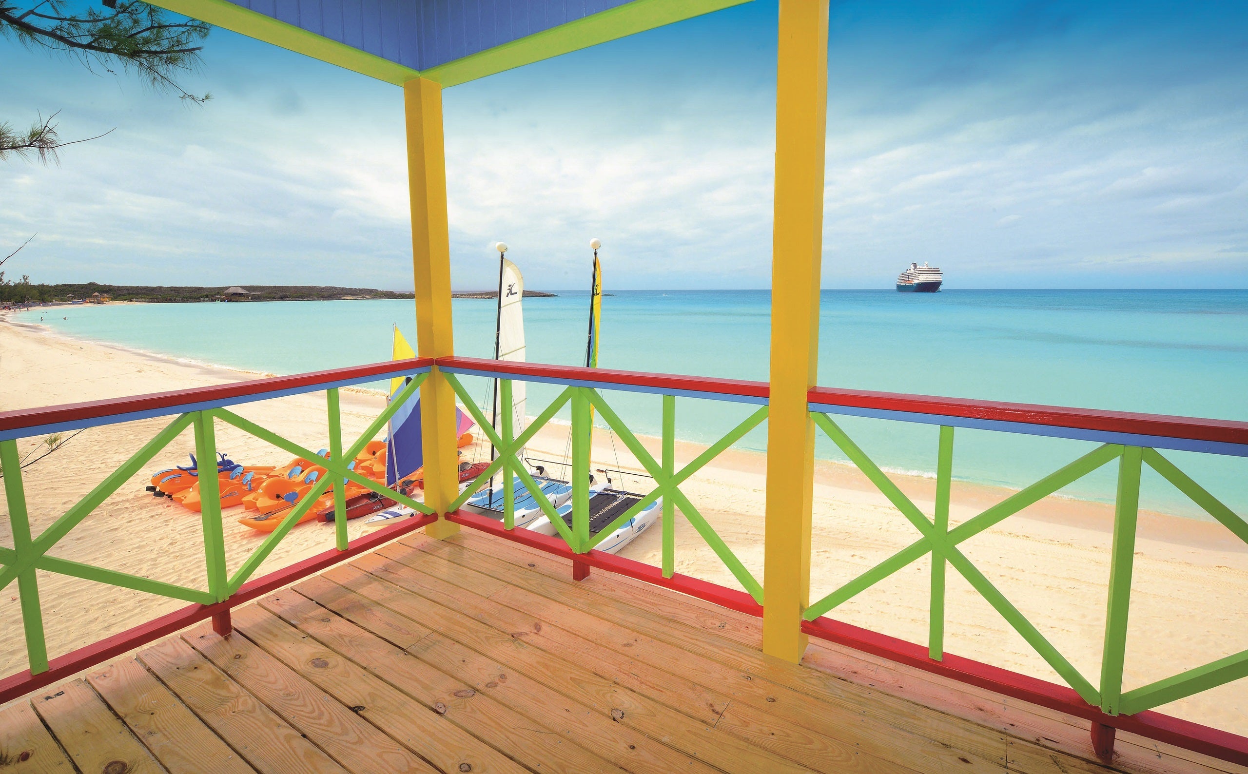 The view from a beach villa at Half Moon Cay 